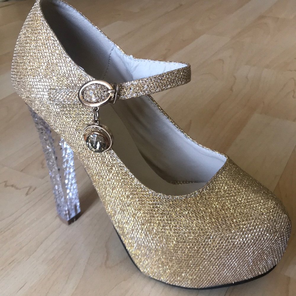 Gold Sparkly Heels